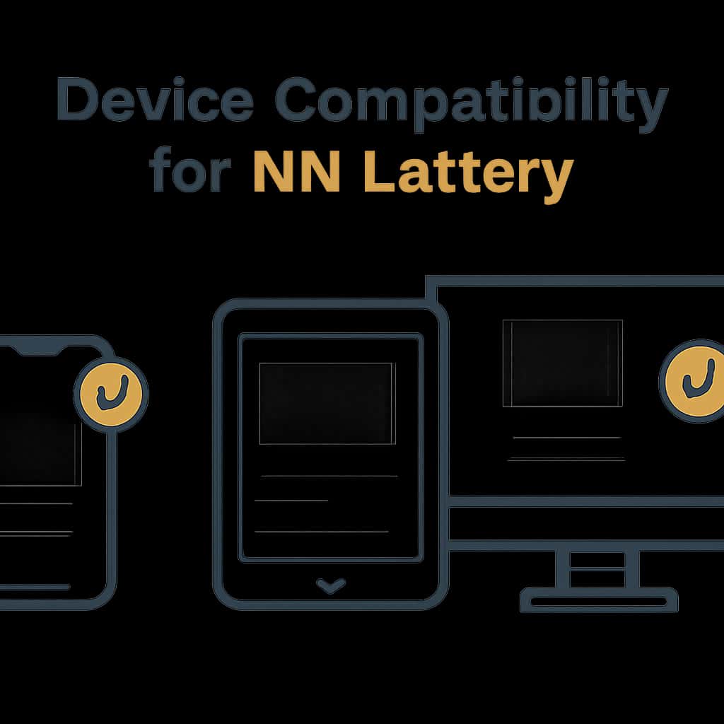 An educational diagram illustrating the device compatibility details for NN Lottery.