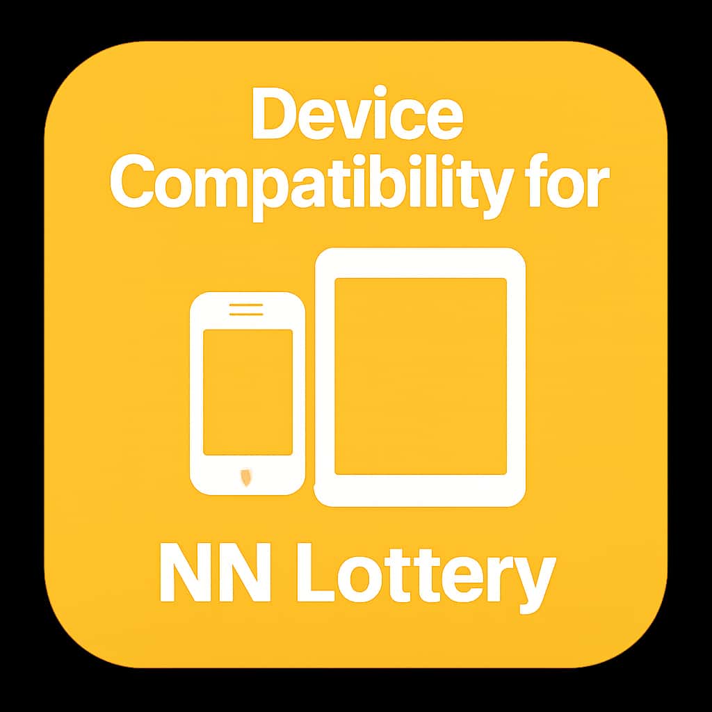 A badge symbolizing device compatibility for the NN Lottery application.
