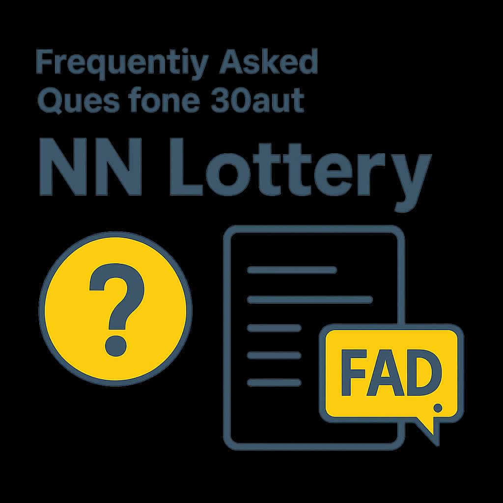 An educational illustration related to NN Lottery FAQs using a #ffcc00 theme.
