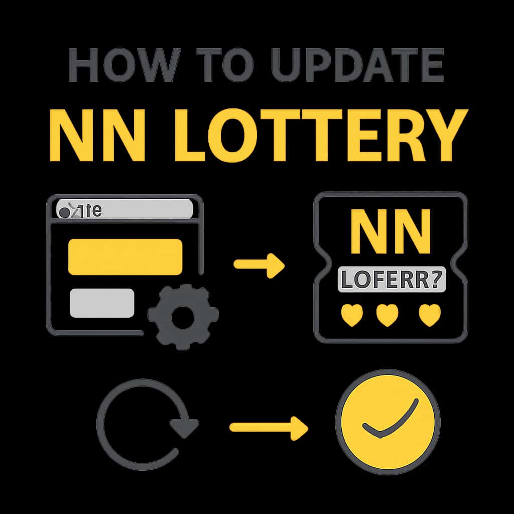 An educational diagram about the update steps for NN Lottery.