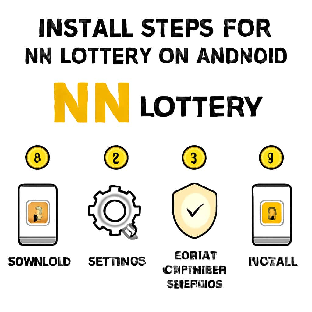 An educational diagram explaining the NN Lottery installation process.