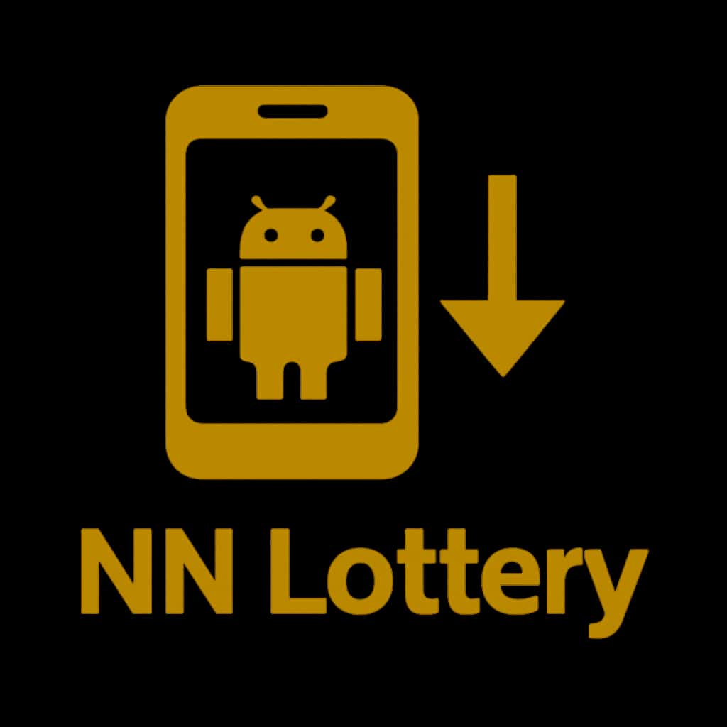 An icon representing installation steps for NN Lottery on Android.
