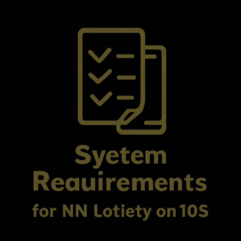 A badge representing system requirements for NN Lottery on iOS.