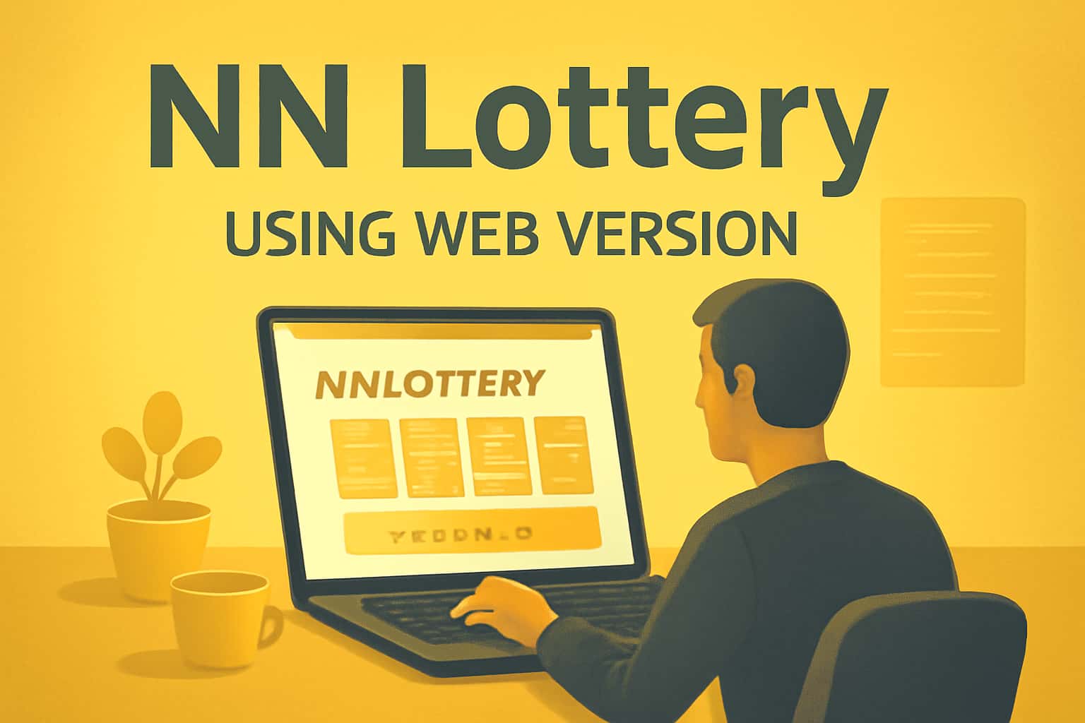 An illustration representing the NN Lottery Web Version interface.